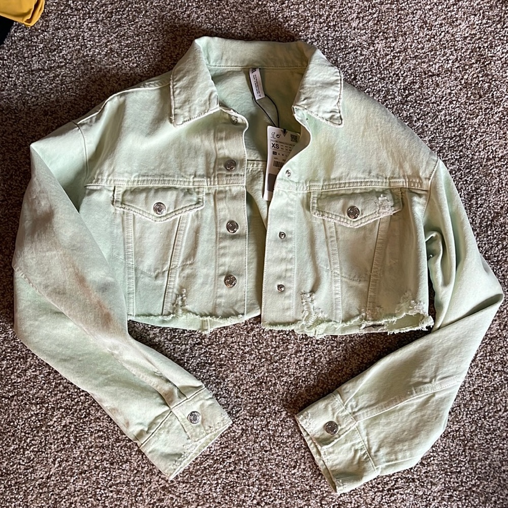 COPY - Zara Pastel Green Denim Jacket